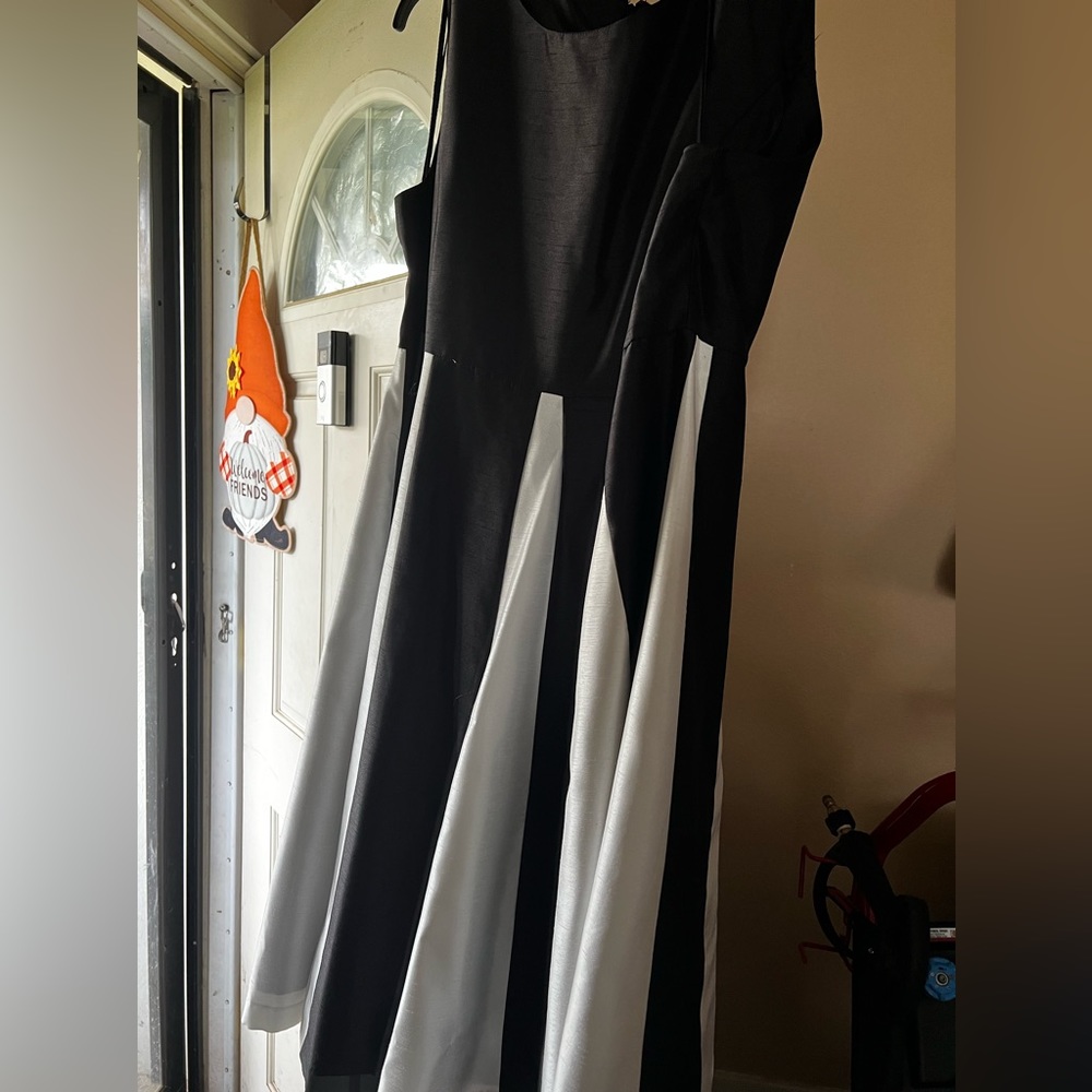 Black and white formal dress